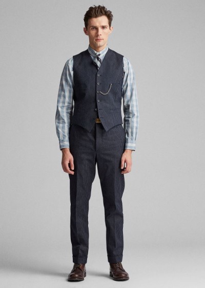 Colete Ralph Lauren Pinstripe Herringbone Homem 09135-DTPN